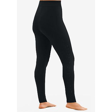 Avenue Women's Plus Size Rhinestone Leggings