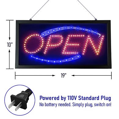 "Flashing" LED Open Sign, Bright Light Display Board for Shop