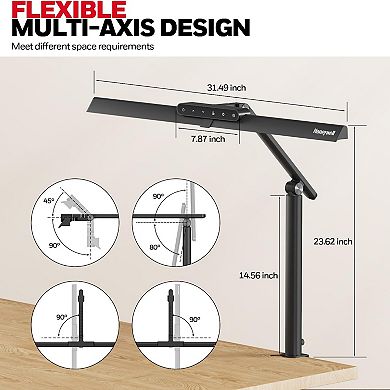 Honeywell HJ1BK Architect Desk Lamp 1200LM 4 Mode Dimmable LED Light with Timer