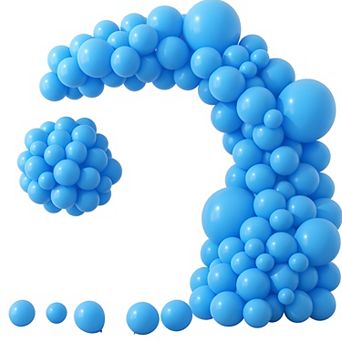 Blue Balloon Set, 18-5 Inch Sizes 129 pc for Garland Arch, Light Blue for Birthday Party Decor