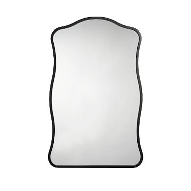 Ari Wall Mirror, Metal Wavy Frame, Hand Forged Iron