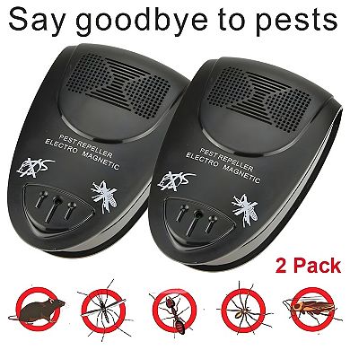 Ultrasonic Pest Insect Rodent Plug-In Repeller 2 Pcs
