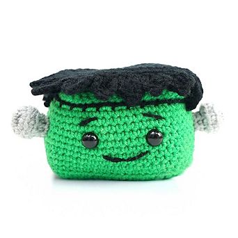 Positivity Frankenstein Crochet Support Doll, Halloween Encouragement Gift for Children and Adults
