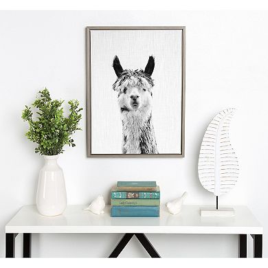 Sylvie Llama Framed Canvas by Simon Te Tai 18 in. x 24 in.