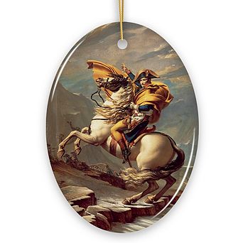 Jacques-Louis David Napoleon Crossing the Alps Ornament, Famous French Revolution Painting Christmas