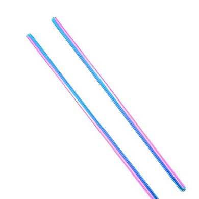 Stainless Steel Ultra Long Metal Cocktail Straw 8pcs 10.5" & 2 Cleaner Brush