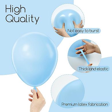 Light Blue Balloon Arch Kit 120 pcs, Pastel Garland for Bridal Shower & Birthday Decor