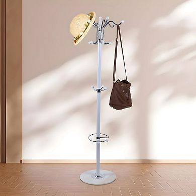 Metal Coat Rack Tree Stand 16 Hooks