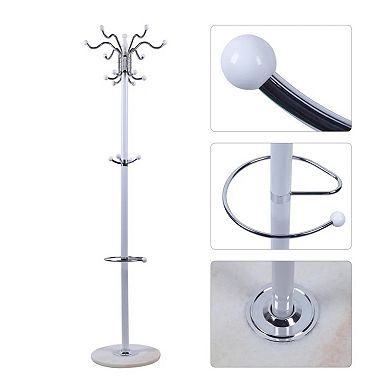 Metal Coat Rack Tree Stand 16 Hooks