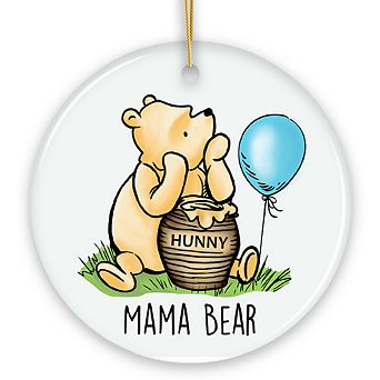 Charming Mama Bear Ornament, Cute Pooh For Mother's Days Gift and Tree Decor