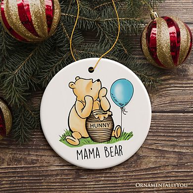 Charming Mama Bear Ornament, Cute Pooh For Mother's Days Gift and Tree Decor