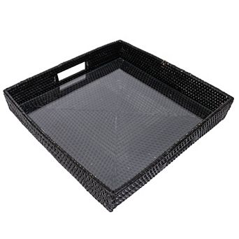 Saboga Home™ Square Tray with Glass Insert