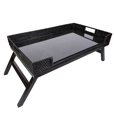 Saboga Home™ Breakfast Tray/Table with Glass Insert