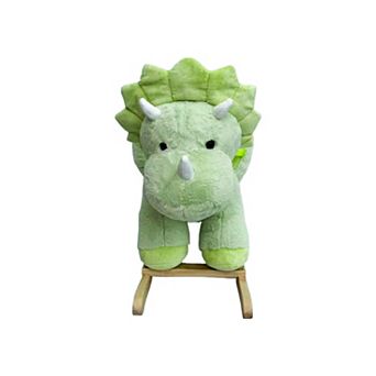 Whisen Kids Ride-On Rocking Horse Toy with Lullaby Song, Hand Puppets and Safe Belt