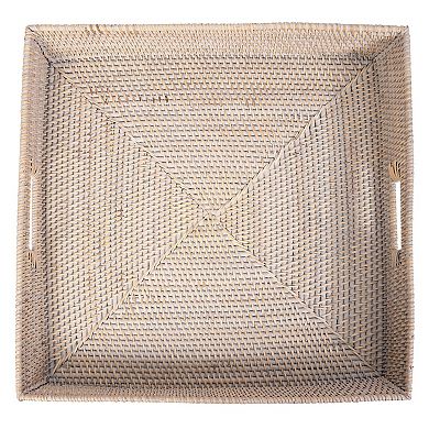 Saboga Home™ Square Tray with Cutout Handles