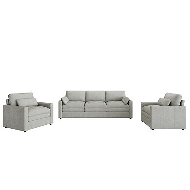 Whisen 5-Seat Cozy Upholstered Sofa Set, Oversized Comfy Cloud Sofa, Double Cushion Sofa Group