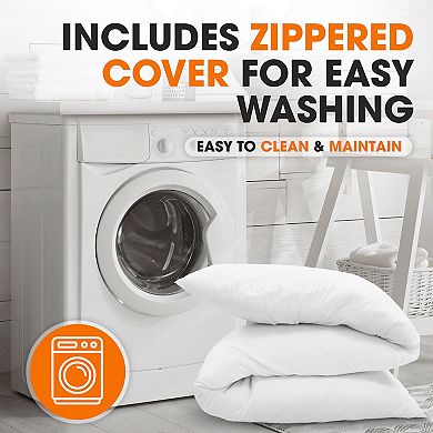 Cheer Collection Down Alternative Premium 15" X 100" Total Body Pillow - White