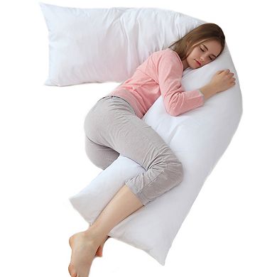 Cheer Collection Down Alternative Premium 15" X 100" Total Body Pillow - White