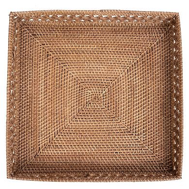 Saboga Home™ Braided Design Rattan Square Tray