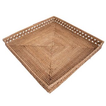 Saboga Home™ Braided Design Rattan Square Tray