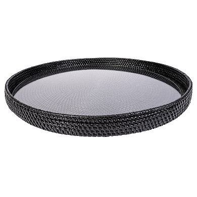 Saboga Home™ Round Tray with Glass Insert