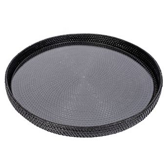 Saboga Home™ Round Tray with Glass Insert