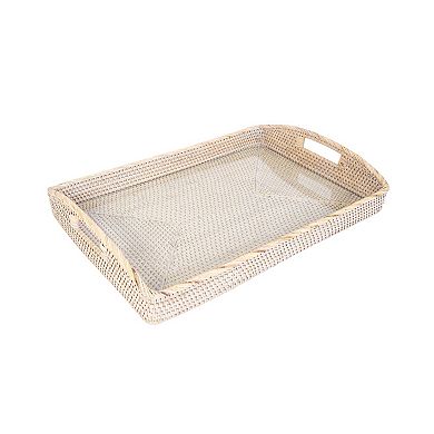 Saboga Home™ Rectangular Tray with Glass Insert