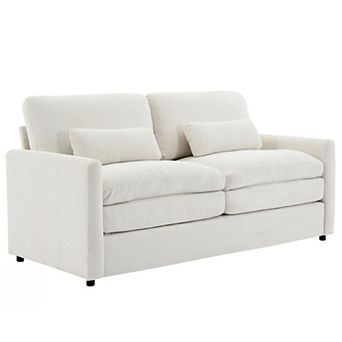 Whisen 68.1" Cozy Upholstered Loveseat Sofa, Oversized Comfy Cloud Sofa, Double Cushion Loveseat