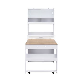 Whisen 33.5" Buffet with Hutch & Foldable Table