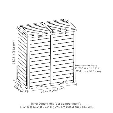 Sunnydaze Outdoor Trash Can with Lid and Drip Tray