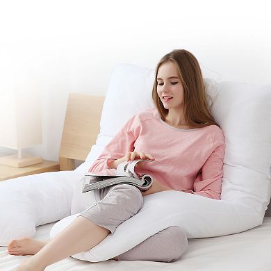 Cheer Collection U Shaped Body Pillow Full Body Maternity Pillow for Pregnancy Comfort and Support