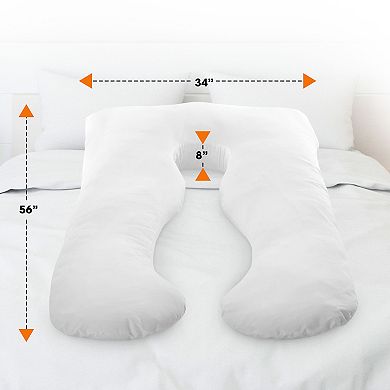 Cheer Collection U Shaped Body Pillow Full Body Maternity Pillow for Pregnancy Comfort and Support