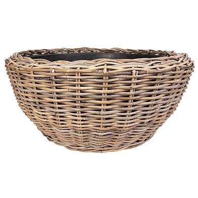 Saboga Home™ Round Belly Planter with Black Plastic Insert