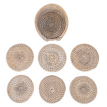 Saboga Home™ Round Coasters with Box - 7 pc Set