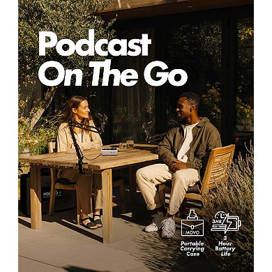 Movo PodPro-A Portable Podcasting Bundle for 2 for Smartphones and Computers