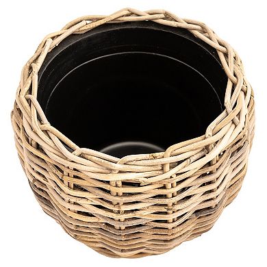 Saboga Home™ Round Belly Planter with Plastic Insert