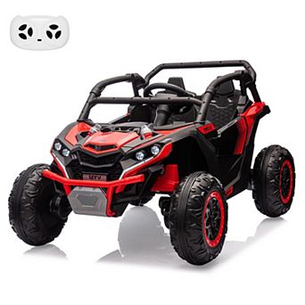 24V Kids 2-Seater UTV 4WD Off-Road Ride-On Car with Remote Control Battery Powered Toy for Kids 3+