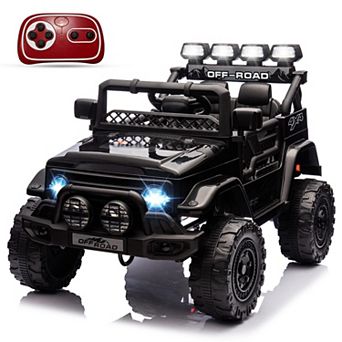 12V Kids Ride-On Truck, Electric Toy Car with Remote Control, 5MPH Max Speed, Music, Treaded Tires