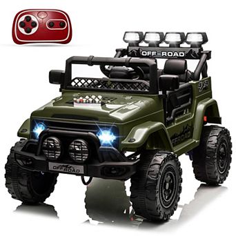 12V Kids Ride-On Truck, Electric Toy Car with Remote Control, 5MPH Max Speed, Music, Treaded Tires