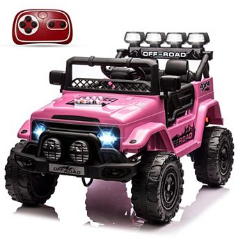 12V Kids Ride-On Truck, Electric Toy Car with Remote Control, 5MPH Max Speed, Music, Treaded Tires
