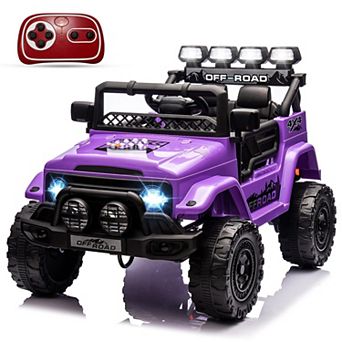 12V Kids Ride-On Truck, Electric Toy Car with Remote Control, 5MPH Max Speed, Music, Treaded Tires