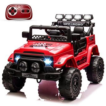 12V Kids Ride-On Truck, Electric Toy Car with Remote Control, 5MPH Max Speed, Music, Treaded Tires