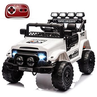 12V Kids Ride-On Truck, Electric Toy Car with Remote Control, 5MPH Max Speed, Music, Treaded Tires