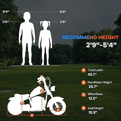 24V Kids Electric Dirt Bike, 2 Speed, Up to 14 MPH, 60-Minute Runtime, LED Lights, Leather Seat