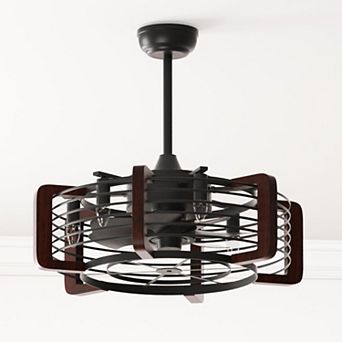 Caged Ceiling Fans With 6 Led Lights