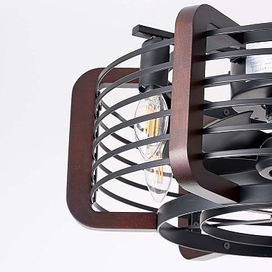 Caged Ceiling Fans With 6 Led Lights