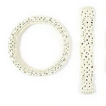 Handcrafted Crochet Steering Wheel Cover and Seat Belt Pad Set