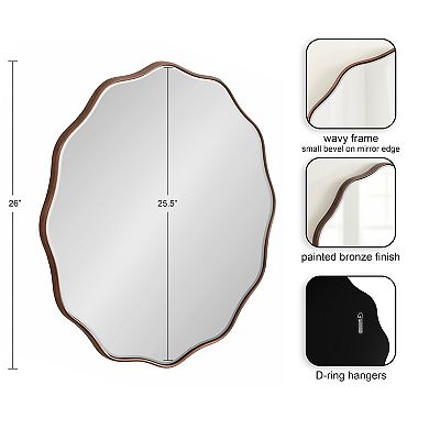 Viona Round Scalloped Mirror