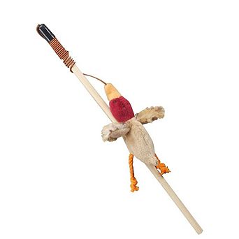 Ethical Pets Skinneeez Forest Friends Teaser Wand Cat Toy With Catnip - 13"