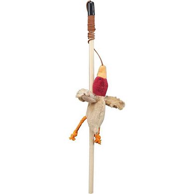Ethical Pets Skinneeez Forest Friends Teaser Wand Cat Toy With Catnip - 13"